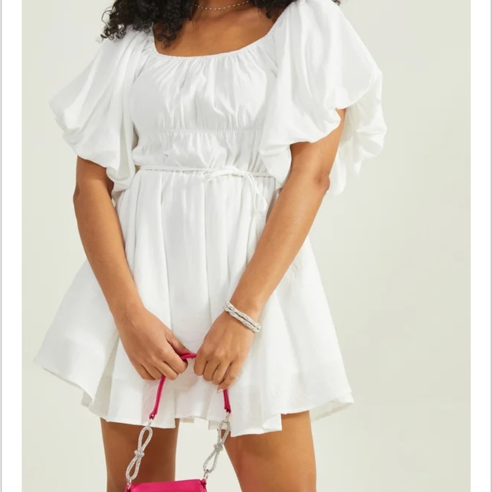 ALTAR’D STATE Amabella Puff Dress in white | NWOT